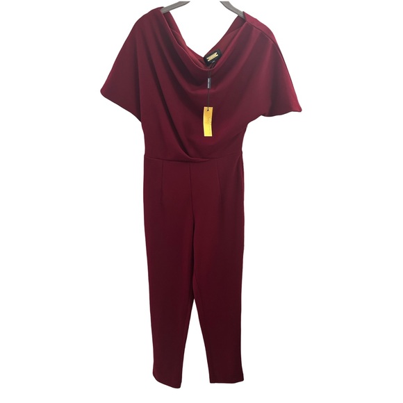 NWT Alexia Admor Sadie Jumpsuit Cranberry Woman’s XS - Picture 2 of 5